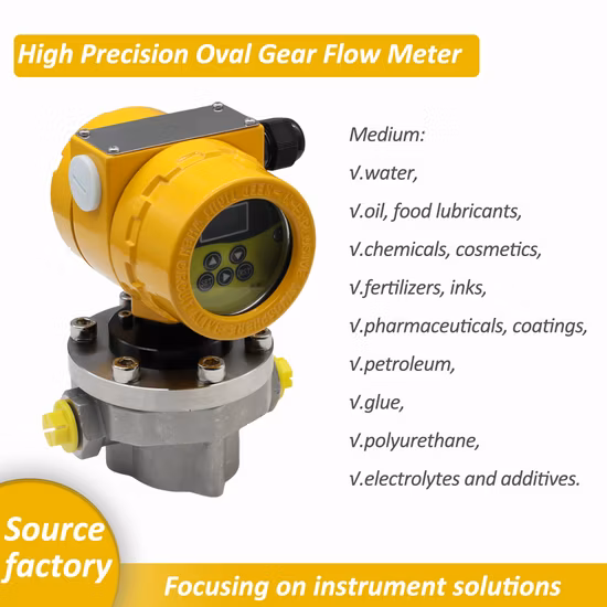 アナログ出力ディーゼル燃料油流量計オーバルギヤ流量計サプライヤー低コスト容積式重油オーバルギヤ流量計